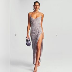 RETROFETE Katya sequin dress in dusty lilac L NWT